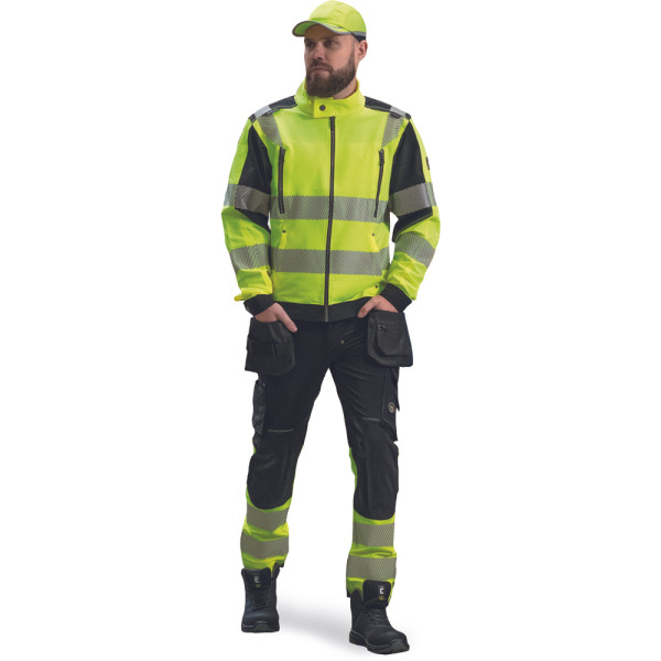 Cerva Neurum Nordics stretch vööpüksid ripptaskutega must Hi-Vis kollane - Image 3